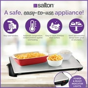Cordless Warming Tray by Salton | Large Electric Hot Plate | Cooking, Serving & Warming Tray | 23-3/4” x 11-3/4” Hot Plate