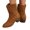 Brown, variant on Boots for Women Outdoor Comfy Fall Winter Block Heel Ankle Booties Non Slip Stars Casual Mid Top Shoes Brown 9 Wide(EU:42)