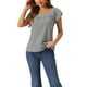 thumbnail image 1 of INSPIRAR CHIC Blusa de Mujer de Verano con Cuello Cuadrado y Mangas Cortas de Gingham XS Negra, 1 of 6