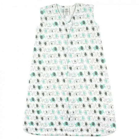 UPC: 0660168402384 | Luvable Friends Baby Sleeveless Jersey Cotton Sleeping Bag  Sack  Blanket  Mint Elephants Jersey  6-12 Months