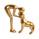 thumbnail image 4 of abraza la estatua de la figura del perro Collectable Resina Decoración del hogar Adorno Ornament Regalo único para de café Desktop Dorado, 4 of 9
