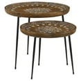 thumbnail image 5 of Miekor Furniture Honey and Black 2-Piece Nesting Table 28162, 5 of 9