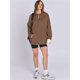 thumbnail image 4 of Sudadera con Capucha Oversize para Mujer, con Cremallera de un Cuarto, Estilo Túnica, Ideal para Otoño e Invierno Ropa y Elegante Marrón Oscuro L, 4 of 10