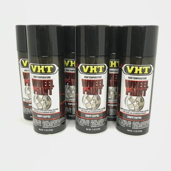 VHT SP187-6 PACK GLOSS BLACK Wheel Paint Chip & Fade Resistant-11 oz Aerosol
