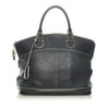 Pre-Owned Louis Vuitton Suhali Lockit MM Goatskin Leather Black