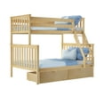 thumbnail image 3 of Max & Lily Solid Wood Twin over Full Size Bunk Bed with Storage Drawers and Ladder for Kids, Natural, 3 of 13