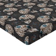 thumbnail image 4 of Ambesonne Sugar Skull Fitted Sheet, Talavera Mexican Print, King Size, Dark Blue Grey Umber, 4 of 5