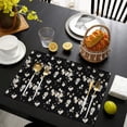 thumbnail image 3 of Daisy Flower Pattern Summer Placemats Table Placemats Set Of 6-Linen Kitchen Washable Placemats Table Mats 11.8"x17.7" Non-Slip Heat Resistant, 3 of 5