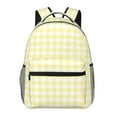 thumbnail image 1 of Disketp Lemon Yellow Checkboard Mochila Estampada para Hombre y Mujer – Mochila Ligera Clásica con Múltiples Bolsillos para Universidad, Trabajo y Viajes-One Size, 1 of 5
