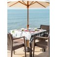thumbnail image 3 of Outdoor Tablecloth with Umbrella Hole for Patio/Picnic/Party/Camping, Independence Day Gnomes Waterproof Table Cloth Square Cover Washable, Red Blue Star 250th Anniversary (54"x 54"), 3 of 9