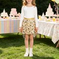 thumbnail image 7 of mgoYE Sequin Skirt for Girls Kids Elastic Waist A-Line Sparkly Mini Skirt, 7 of 7