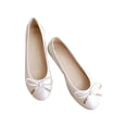 thumbnail image 3 of Gomelly Ladies Flats Women Flat Shoes Slip On Flats with Bows Ballet Flat Ballerina Flats Comfortable Casual Flats Round Toe Flats Dress Shoes Flats Silver 7.5, 3 of 6