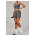 thumbnail image 3 of SKQIT Workout Sets for Women 2 Piece Seamless Halter Sports Bra Scrunch Butt Impact Shorts Gym Yoga Outfits, 3 of 7