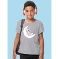 thumbnail image 2 of Cute Teddy Bear On The Moon T-Shirt Juniors -Image by Shutterstock,  Small, 2 of 4