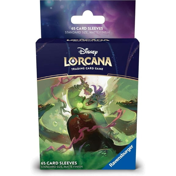 Ravensburger Disney Lorcana TCG: Archazia's Island Card Sleeves Featuring Ursula - Deceiver of All | 65 Protective Sleeves for TCG Decks | Ages 8