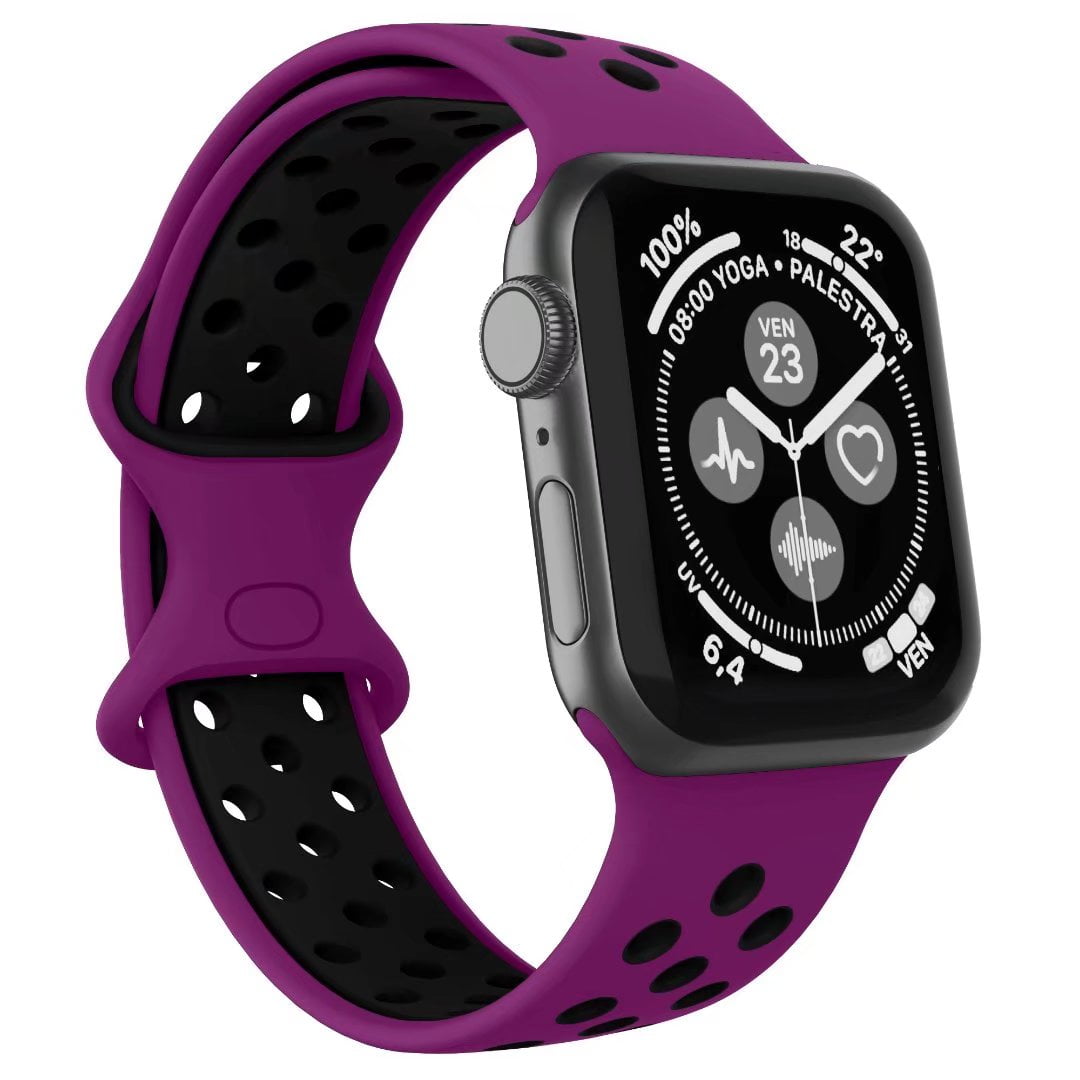 Compatible for Apple Watch Band 38mm 40mm 42mm 44mm, Breathable Soft  Silicone Wristbands Adjustable Bands for Apple iWatch Series 6, 5, 4, 3, 2,  1, SE, Nike+, Edition - Walmart.com