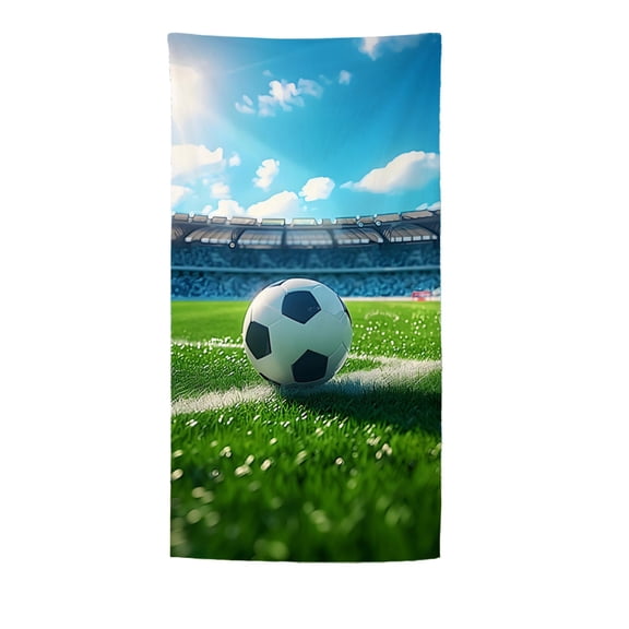 Partheme 55x28 in Beach Towel , Soccer Quick Dry Sand Beach Towel for Boys Personalized Beach Towel Pool Camping Travel Towel Soft Beach Blanket Bath Shower Towel , D