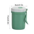 thumbnail image 3 of OEFNTAC Stainless Steel Insulated Soup Cup 400ml Sealed Lid with Handle Thermal Food Container for Office Travel Leak Proof 3.54x3.54x4.52in, 3 of 4