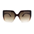 thumbnail image 2 of Womens Inset Squared Butterfly Rhinestone Jewel Hinge Sunglasses Brown Clear - Brown, 2 of 4