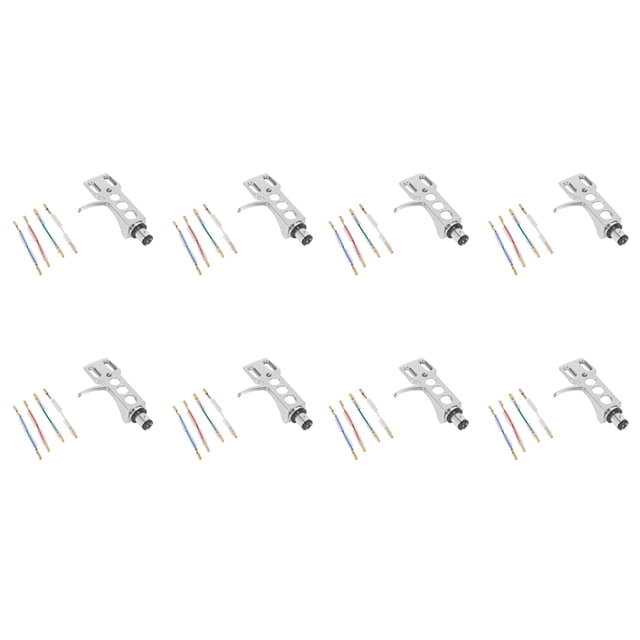 8X Universal LP Disc Record Player Phono Turntable Headshell 4-Pin Aluminum Alloy with OFC Leadwires