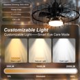 thumbnail image 5 of UrbanSync 20" Outdoor Ceiling Fan with Light with Remote, 6 Speeds & Timer, 3CCT Dimmable LED, IP65 Waterproof, for Kitchen, Bedroom, Outdoor, Square, 5 of 7