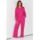 thumbnail image 2 of Conjunto Deportivo PRETTYGARDEN Mujer 2 Piezas Medio Cierre Rojo Rosado M, 2 of 7