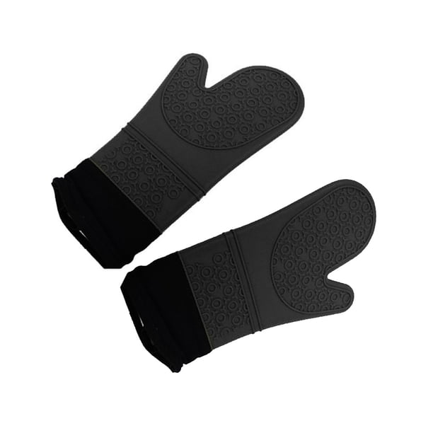 1 par de guantes de silicona para horno, forro de algodón acolchado, guantes antideslizantes con aislamiento térmico para microondas Inevent JJ16029-05