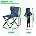 thumbnail image 3 of 600D Oxford Camping Chair Portable Foldable Chair Supports 220 lbs for Picnic, Fishing, Backpacking Blue Rose Pattern, 3 of 8