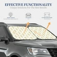 thumbnail image 4 of Kll White And Gold Geometry Windshield Sun Shade 2-Piece Foldable Car Front Window Sunshade For Most Sedans Suv Truck - Auto Sun Blocker Visor Protector Blocks Max Uv Rays - Small, 4 of 7