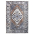 thumbnail image 2 of HomeRoots 9' X 12' Blue Ivory And Brown Floral Area Rug, 2 of 5
