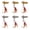 Red 6 piece round bo, variant on Yammee 6Pcs Steel Single Hook Spinner Baits Sequins Lures Set Spinner Spoon Swimbait