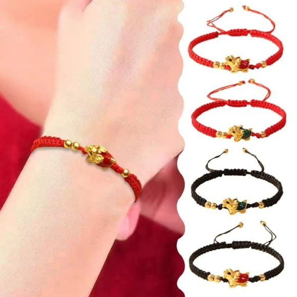 Wentin Bracelets Clearance! 2024 Year Of The Dragon Red String Bracelet New Year Dragon Braided Bracelet Chinese Animal Good Luck Bracelet Adjustable Dragon Charm Bracelet For Women Men