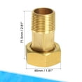 thumbnail image 2 of Unique Bargains G1-1/4 Femelle x G1 Mâle Filetage 71,5 mm Raccord de Tuyau en Laiton Raccord Hexagonal, 2 of 5
