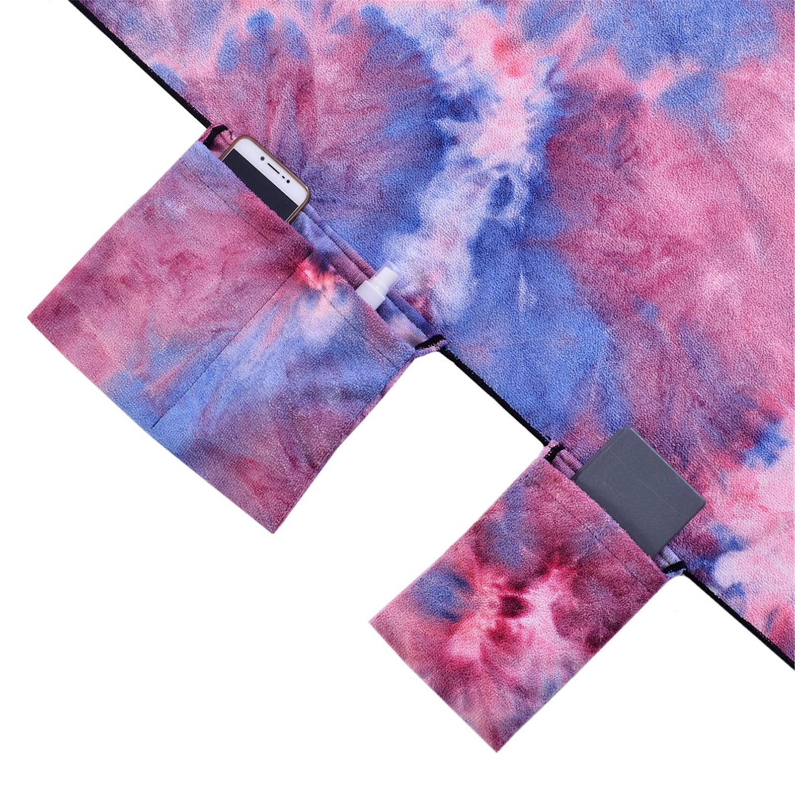FastXmas Beach Chair Towel, Microfiber Colorful Tie Dye Lounge Chair Cover with 3 Side Pockets, Quick Dry Chaise Lounge Cover Soft Thick Oversized Pool Towel for Outdoor Sunbathing Furniture(29"x82")