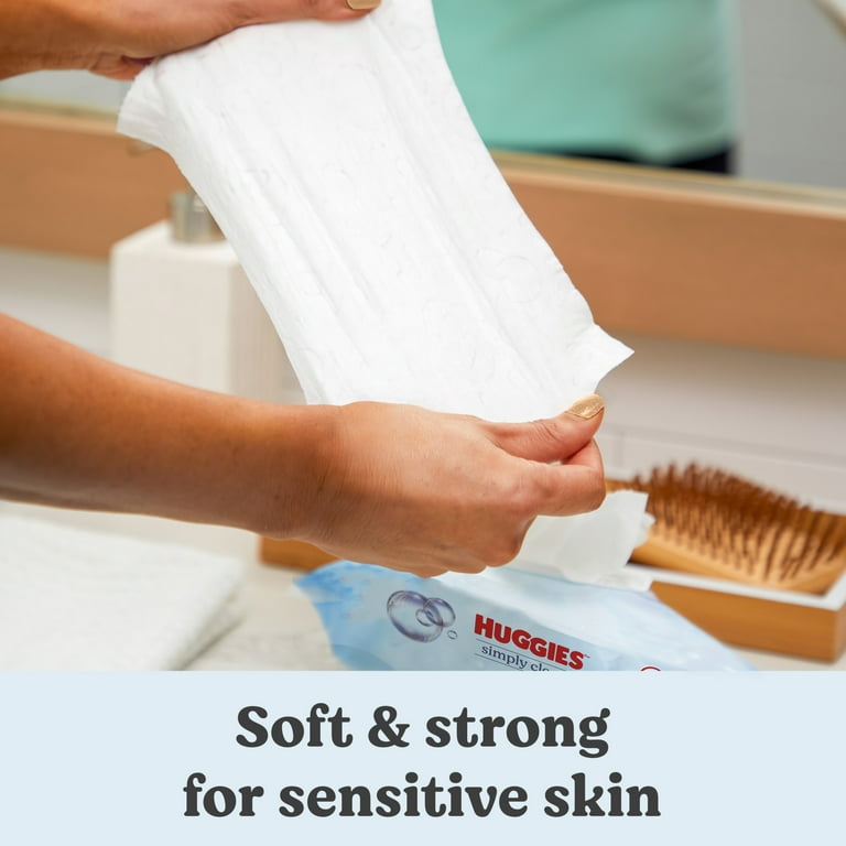 Huggies Simply Clean Unscented Wipes, 3 Flip-Top Packs, 192 Total Ct (Select for More)