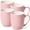 Pink, variant on 16 oz Large Coffee Mugs Set of 4 Ceramic Coffee Mug White Coffee Cups Tea Cups Idea Gift for Women Men House Warming Gifts New Home Office