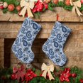 thumbnail image 6 of Sikiie Blue Paisley Pattern Vintage Christmas Stockings,18 Inches Christmas Stockings Xmas Hanging Stockings for Family Christmas Decorations & Gifts, 6 of 7