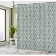 thumbnail image 5 of Ambesonne Floral Shower Curtain, Damask Inspired Oriental Art, 69"Wx70"L, Dark Rosewood Pale Teal, 5 of 5