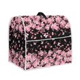 thumbnail image 3 of ZIATUBLES Kitchen Mixer Dust Cover Washable Appliance Cover with Front Storage Pockets Washable Kitchen Decor Accessories Compatible with 4.5-5 Quart, Butterfly Peach Blossom, 3 of 7