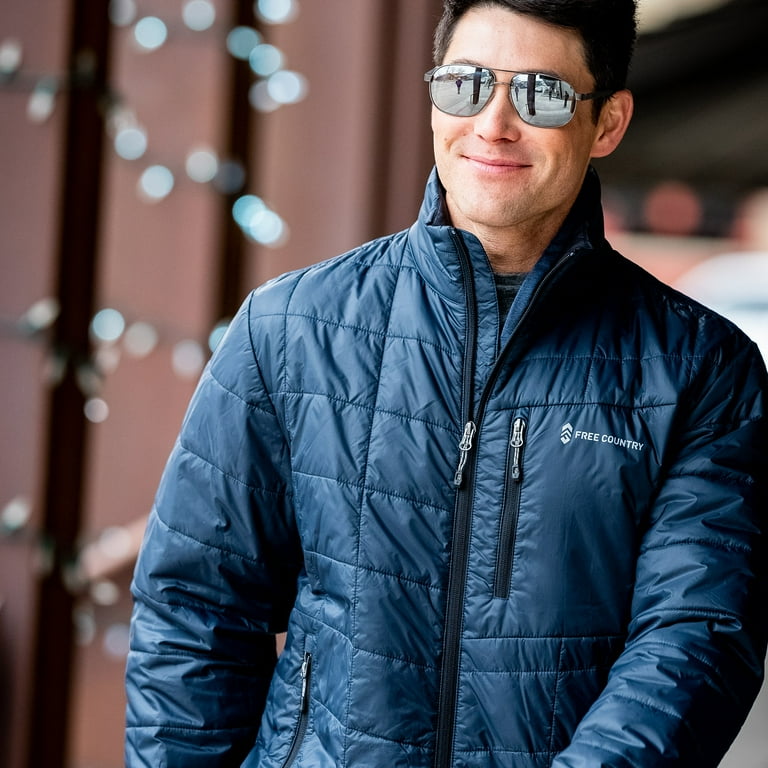 Free Country Men s FreeCycle Stimson Puffer Jacket Grey Slate S Walmart