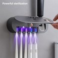 thumbnail image 4 of Meitianfacai Toothbrush Holders For Bathrooms Rechargeable Toothbrush With Light Cleaning Function Holders Smart Home Bathroom Accessories Wall Mounted, Gray, 4 of 9