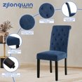 thumbnail image 7 of Parsons Fabric Upholstered Tufted Dining Chair, Blue, Set of 2, 7 of 7