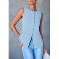thumbnail image 4 of PRETTYGARDEN Women's Suit Vest Tops Summer Dressy Casual Business Button Sleeveless Trendy Fashion Blazer Waistcoat, 4 of 6