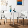 thumbnail image 2 of SAFAVIEH Wesson Woven Dining Chair, White/Black, Set of 2 (17 in. W x 20.5 in. D x 33.8 in. H), 2 of 7