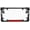 Black/Red, variant on Aloha Hawaii Hibiscus Floral Flowers Design Palm Tree Heavy Duty Metal License Plate Frame Auto License Plate Frame/Car Accessories (Chrome/D.Pink)