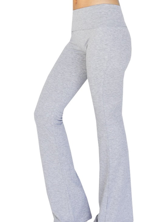 Appleletics - Women's Popular Basic Flared Yoga Pants with Foldover