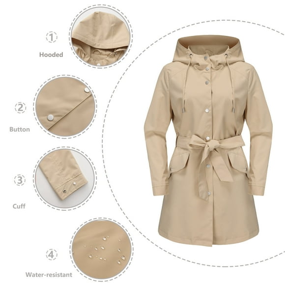 Long Sleeve Hooded Faux Leather Outwear and Jackets, Womens Solid Color Hooded Jacket With Belt Thin Casual Loose Long Sleeved Hooded Leather Jacket