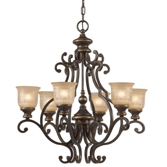 Norwalk Six Light Chandelier Bailey Street Home 49-Bel-1628194