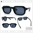 thumbnail image 2 of Vintage Vibe Narrow Rectangle Hipster Hustler Fashion Sunglasses Matte Black - Black, 2 of 8