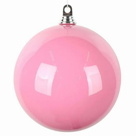 Vickerman MT250859W 8 in. Enamel Ball Ornament, Hot Pink - 2 per Bag